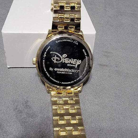 Disney Adult The Little Mermaid Jeweled Bezel Gold-tone Watch - Picture 2 of 10